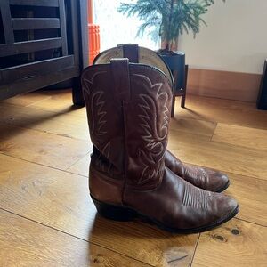 Men's Wrangler Brown Leather Western Cowboy Boots